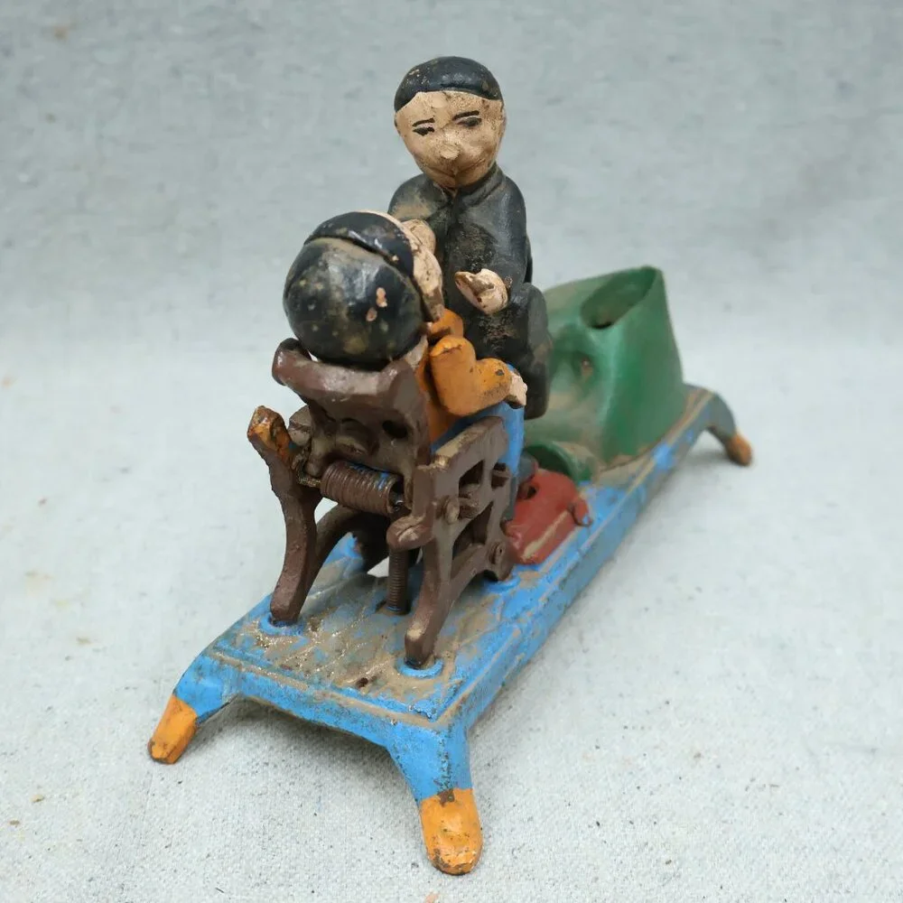 Collectable Cast Iron Mechanical Bank Dentist Pulling Tooth